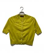 CABANキャバン）の古着「ファインポリエステル ハーフスリーブポケットカーディガン CABaN」｜イエロー