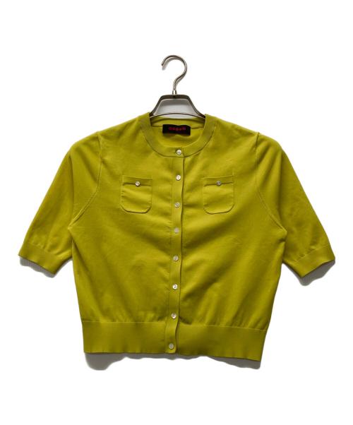 CABAN（キャバン）CABaN (キャバン) ファインポリエステル ハーフスリーブポケットカーディガン CABaN イエロー サイズ:SIZE Sの古着・服飾アイテム