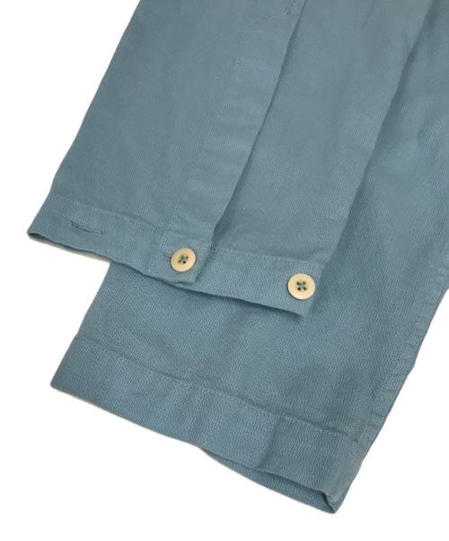 UNFIL（アンフィル）unfil (アンフィル) パナマ コットン シャツジャケット ブルー サイズ:SIZE1 未使用品の古着・服飾アイテム