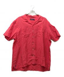 POLO RALPH LAUREN（ポロ・ラルフローレン）の古着「シルクリネンオープンカラーシャツ」｜レッド