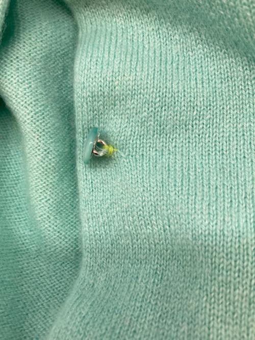 DRAWER（ドゥロワー）DRAWER (ドゥロワー) カシミヤカーディガン ブルー サイズ:2の古着・服飾アイテム