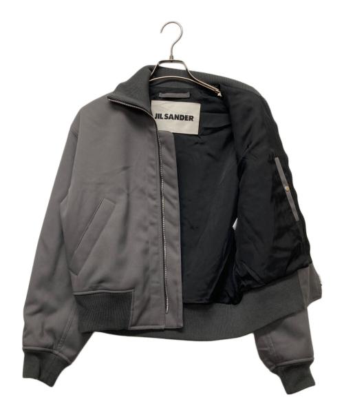 JIL SANDER（ジルサンダー）JIL SANDER (ジルサンダー) ハイネックブルゾン グレー サイズ:44の古着・服飾アイテム