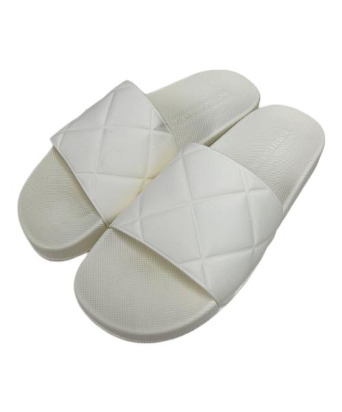 BOTTEGA VENETA（ボッテガベネタ）BOTTEGA VENETA (ボッテガベネタ) イントレチャートラバーサンダル ホワイト サイズ:40の古着・服飾アイテム