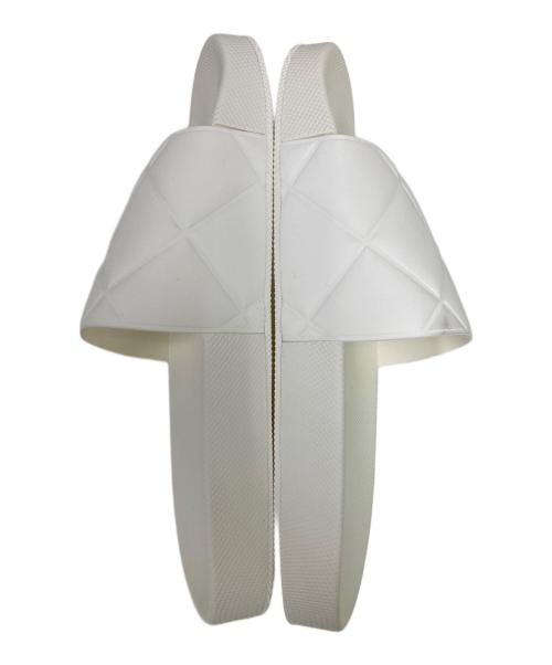 BOTTEGA VENETA（ボッテガベネタ）BOTTEGA VENETA (ボッテガベネタ) イントレチャートラバーサンダル ホワイト サイズ:40の古着・服飾アイテム