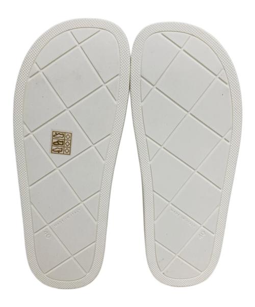 BOTTEGA VENETA（ボッテガベネタ）BOTTEGA VENETA (ボッテガベネタ) イントレチャートラバーサンダル ホワイト サイズ:40の古着・服飾アイテム