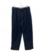 A.PRESSEアプレッセ）の古着「Tweed Two Tuck Trousers」｜ネイビー