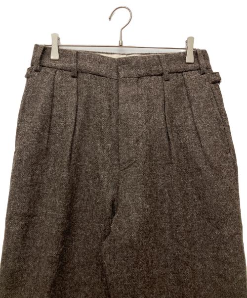 A.PRESSE（アプレッセ）A.PRESSE (アプレッセ) Tweed Two Tack Trousers ブラウン サイズ:1の古着・服飾アイテム