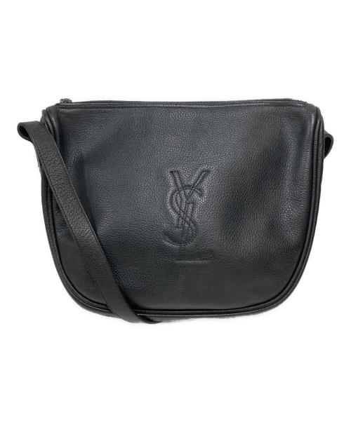 Yves Saint Laurent（イヴサンローラン）Yves Saint Laurent (イヴサンローラン) ヴィンテージロゴレザーショルダーバッグ ブラックの古着・服飾アイテム