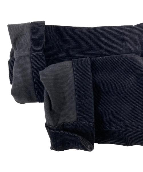 Yohji Yamamoto pour homme（ヨウジヤマモト プールオム）Yohji Yamamoto pour homme (ヨウジヤマモト プールオム) レザー×コーデュロイチェスターコート ブラック サイズ:3の古着・服飾アイテム