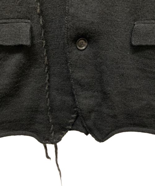 Yohji Yamamoto pour homme（ヨウジヤマモト プールオム）Yohji Yamamoto pour homme (ヨウジヤマモト プールオム) 毛糸ステッチニットジャケット ブラック サイズ:3の古着・服飾アイテム