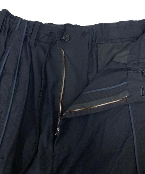 Yohji Yamamoto pour homme（ヨウジヤマモト プールオム）Yohji Yamamoto pour homme (ヨウジヤマモト プールオム) コットンパイピングサルエルロングパンツ ブラック サイズ:SIZE5の古着・服飾アイテム