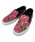 Saint Laurent Parisサンローランパリ）の古着「Venice Slip On Radio Print Sneaker」｜ピンク
