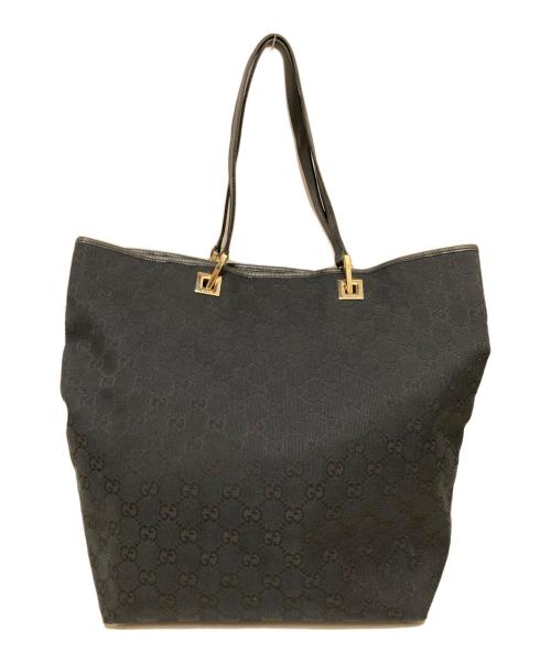 GUCCI（グッチ）GUCCI (グッチ) GGキャンバストートバッグ ブラックの古着・服飾アイテム