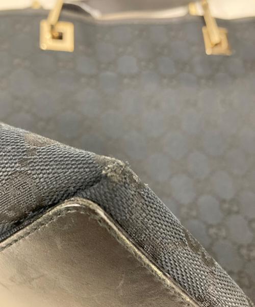 GUCCI（グッチ）GUCCI (グッチ) GGキャンバストートバッグ ブラックの古着・服飾アイテム