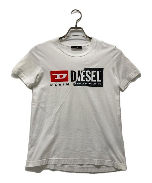 DIESEL（ディーゼル）DIESEL (ディーゼル) ロゴTシャツ ホワイト サイズ:ＸＳの古着・服飾アイテム