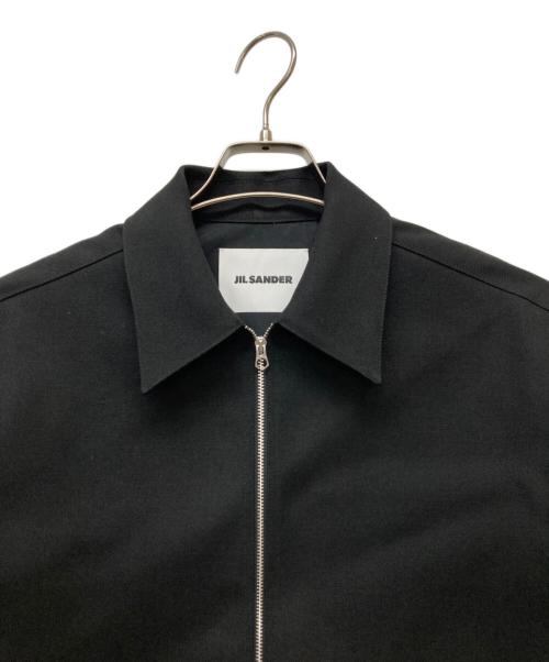 JIL SANDER（ジルサンダー）JIL SANDER (ジルサンダー) ZIP OVERSHIRT JACKET/ウールジップアップシャツジャケット ブラック サイズ:44の古着・服飾アイテム