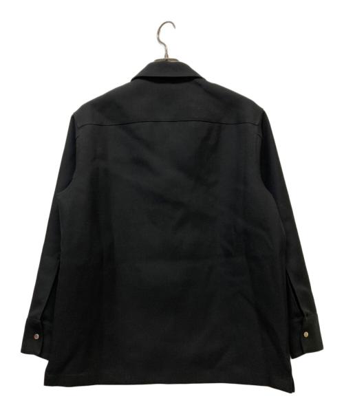 JIL SANDER（ジルサンダー）JIL SANDER (ジルサンダー) ZIP OVERSHIRT JACKET/ウールジップアップシャツジャケット ブラック サイズ:44の古着・服飾アイテム