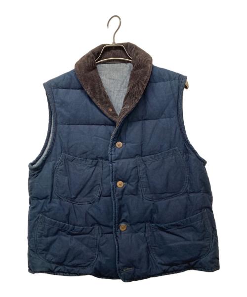 45R（フォーティファイブ・アール）45R (フォーティファイブ・アール) ショールカラーダウンベスト ネイビー サイズ:-の古着・服飾アイテム