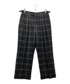 NEATニート）の古着「Wide Type II Black Gray Check Wool Pants」｜グレー