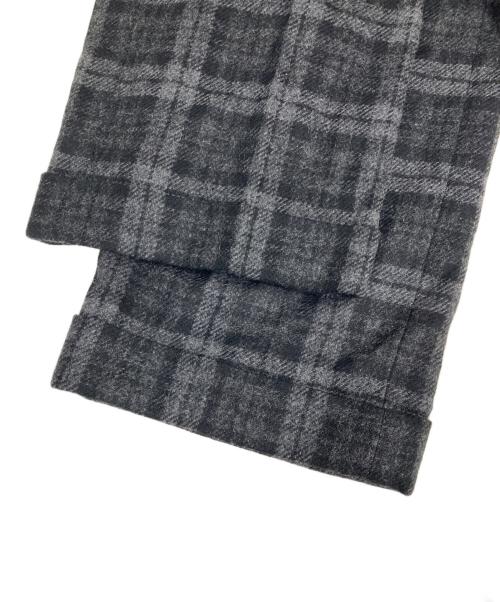 NEAT（ニート）NEAT (ニート) Wide Type II Black Gray Check Wool Pants グレー サイズ:48の古着・服飾アイテム