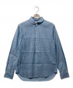 KAPITALキャピタル）の古着「ピンタックラウンドカラーシャツ」｜ブルー