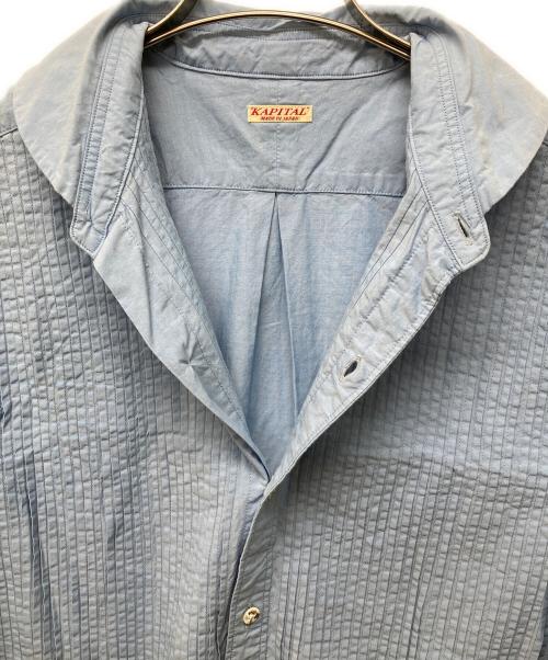 KAPITAL（キャピタル）KAPITAL (キャピタル) ピンタックラウンドカラーシャツ ブルー サイズ:3の古着・服飾アイテム