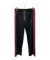 CELINE（セリーヌ）の古着「ダブルフェイスジャージートラックロングパンツ」｜レッド×ブラック