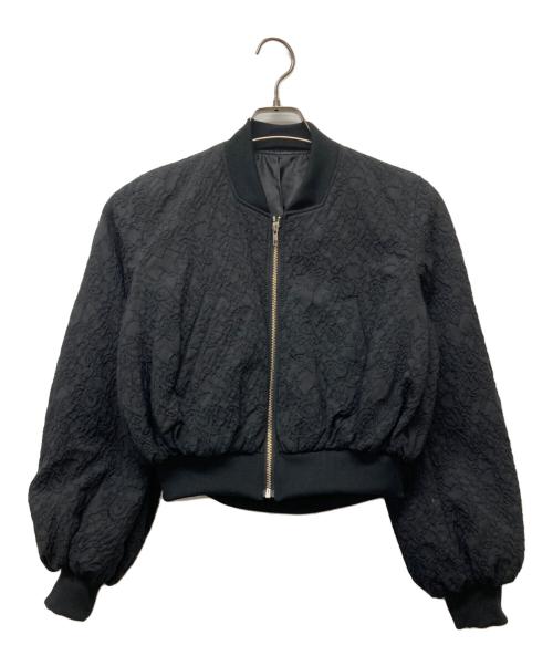cygne（シーニュ）cygne (シーニュ) ジャガードブルゾンFanny ブラック サイズ:1の古着・服飾アイテム