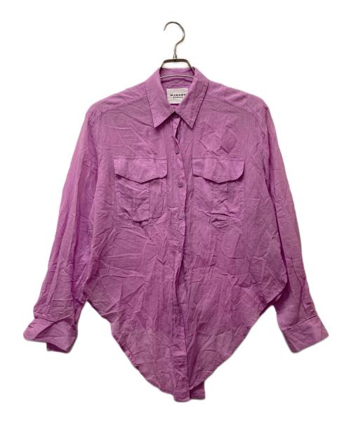 ISABEL MARANT ETOILE（イザベルマランエトワール）ISABEL MARANT ETOILE (イザベルマランエトワール) ポケットロングスリーブシャツ パープル サイズ:34の古着・服飾アイテム