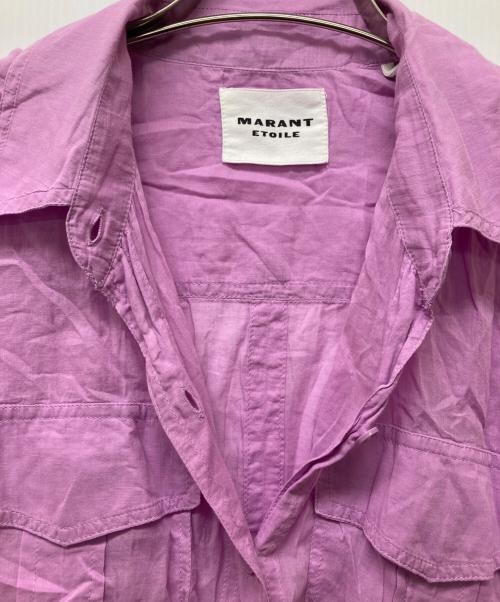 ISABEL MARANT ETOILE（イザベルマランエトワール）ISABEL MARANT ETOILE (イザベルマランエトワール) ポケットロングスリーブシャツ パープル サイズ:34の古着・服飾アイテム