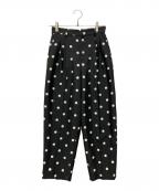 cygneシーニュ）の古着「ドットテーパードパンツ」｜ブラック