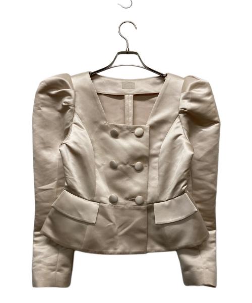 cygne（シーニュ）cygne (シーニュ) サテンジャケット Claire ベージュ サイズ:1の古着・服飾アイテム