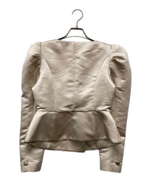 cygne（シーニュ）cygne (シーニュ) サテンジャケット Claire ベージュ サイズ:1の古着・服飾アイテム