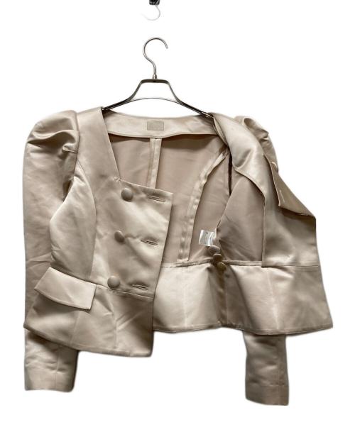 cygne（シーニュ）cygne (シーニュ) サテンジャケット Claire ベージュ サイズ:1の古着・服飾アイテム