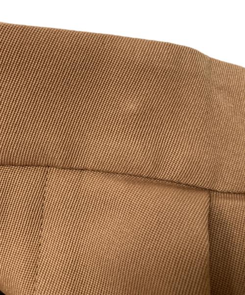 BEIGE（ベイジ）BEIGE (ベイジ) STEVIA / ウール混タックワイドパンツ ブラウン サイズ:4の古着・服飾アイテム