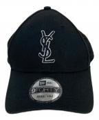 New Era×Saint Laurent Parisニューエラ×サンローランパリ）の古着「モノグラムキャップ」｜ブラック