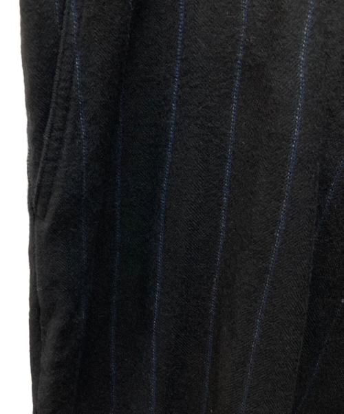 Yohji Yamamoto pour homme（ヨウジヤマモト プールオム）Yohji Yamamoto pour homme (ヨウジヤマモト プールオム) クレーターシャギーストライプパンツ ブラック サイズ:4の古着・服飾アイテム