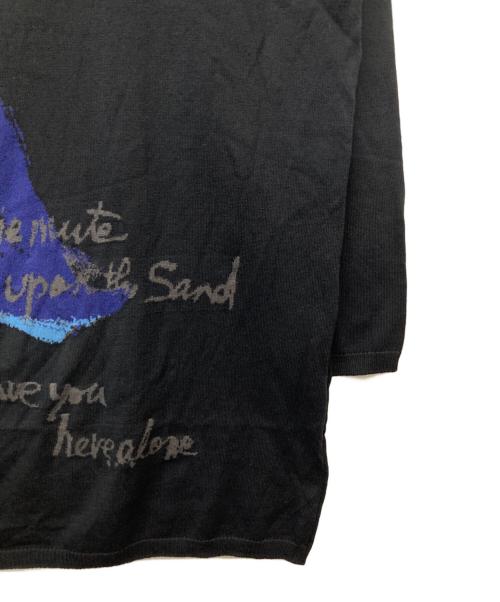 Yohji Yamamoto pour homme（ヨウジヤマモト プールオム）Yohji Yamamoto pour homme (ヨウジヤマモト プールオム) クルーネックロングニット ブラック サイズ:3の古着・服飾アイテム