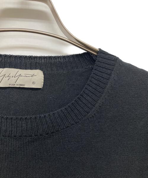 Yohji Yamamoto pour homme（ヨウジヤマモト プールオム）Yohji Yamamoto pour homme (ヨウジヤマモト プールオム) クルーネックロングニット ブラック サイズ:3の古着・服飾アイテム