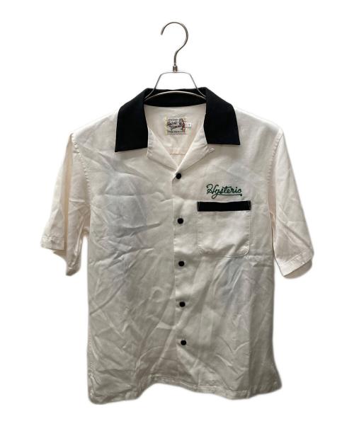 Hysteric Glamour（ヒステリックグラマー）Hysteric Glamour (ヒステリックグラマー) BAD LUCK刺繍 ボーリングシャツ ホワイト サイズ:Sの古着・服飾アイテム