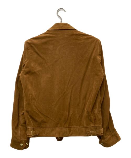 Lewis Leathers（ルイスレザース）Lewis Leathers (ルイスレザース) Hysteric Glamour (ヒステリックグラマー) CORSAIR カウスウェードシングルライダース ブラウン サイズ:Mの古着・服飾アイテム