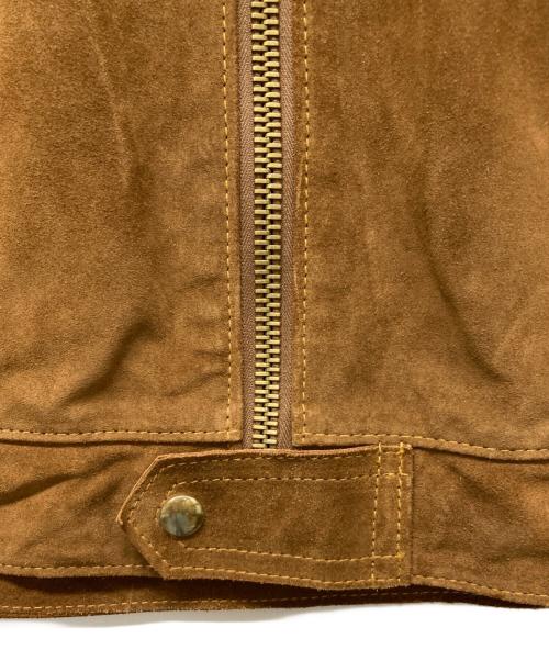 Lewis Leathers（ルイスレザース）Lewis Leathers (ルイスレザース) Hysteric Glamour (ヒステリックグラマー) CORSAIR カウスウェードシングルライダース ブラウン サイズ:Mの古着・服飾アイテム