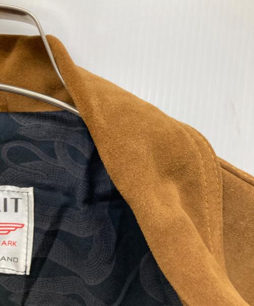 Lewis Leathers（ルイスレザース）Lewis Leathers (ルイスレザース) Hysteric Glamour (ヒステリックグラマー) CORSAIR カウスウェードシングルライダース ブラウン サイズ:Mの古着・服飾アイテム