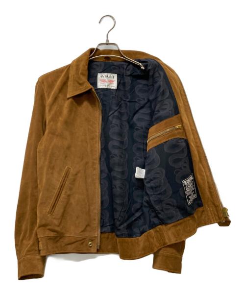 Lewis Leathers（ルイスレザース）Lewis Leathers (ルイスレザース) Hysteric Glamour (ヒステリックグラマー) CORSAIR カウスウェードシングルライダース ブラウン サイズ:Mの古着・服飾アイテム