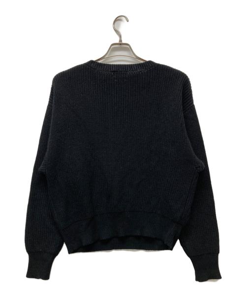 Hysteric Glamour（ヒステリックグラマー）Hysteric Glamour (ヒステリックグラマー) ロゴワッペン付ニット ブラック サイズ:FREEの古着・服飾アイテム