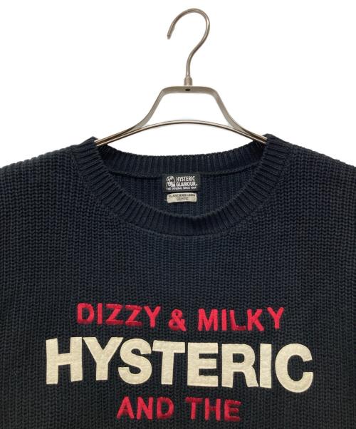Hysteric Glamour（ヒステリックグラマー）Hysteric Glamour (ヒステリックグラマー) ロゴワッペン付ニット ブラック サイズ:FREEの古着・服飾アイテム