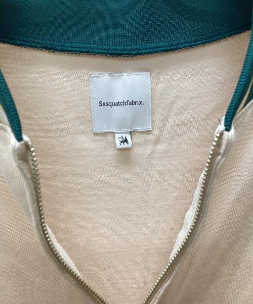 SASQUATCHfabrix.（サスクワッチファブリックス）SASQUATCHfabrix. (サスクワッチファブリックス) WARM UP HALF ZIP SHIRTS アイボリー×グリーン サイズ:Lの古着・服飾アイテム