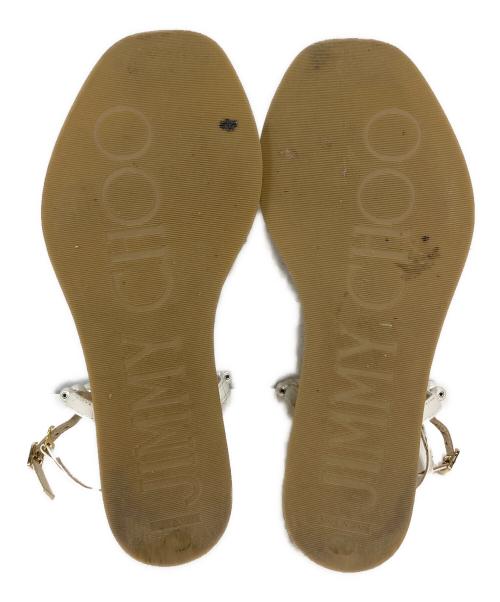 JIMMY CHOO（ジミーチュウ）JIMMY CHOO (ジミーチュウ) パールストラップサンダル ホワイト サイズ:22.5cmの古着・服飾アイテム