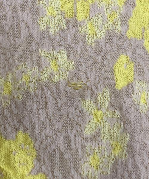 DRAWER（ドゥロワー）Drawer (ドゥロワー) ノースリーブジャガードワンピース イエロー サイズ:Freeの古着・服飾アイテム