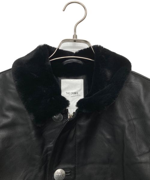 CRIMIE（クライミー）CRIMIE (クライミー) N1 SPANISH LAMB LEATHER JACKET ブラック サイズ:JP Lの古着・服飾アイテム